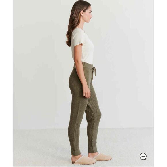 Jenni Kane Olive Green Alpaca Fisherman Sweatpants Lounge Pants Size‎ XS - Picture 4 of 12